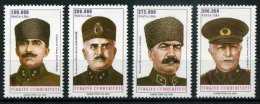 TURKEY 2000 (**) - Commanders Of The Turkish War Of Independence, Mi. 3236-39. - Ongebruikt