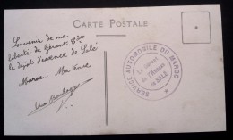 CP Photo Cachet " SERVICE AUTOMOBILE DU MAROC Le Gérant De L'Annexe De Salé " - Cartas & Documentos