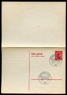 SAARLAND  P36 Antwort-Postkarte UNIVERSITÄT Saarbrücken 19.8.1955 - Postal Stationery