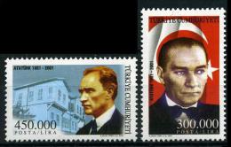 TURKEY 2001 (**) - 120th Birth Ann.of ATATÜRK, Mi. 3266-67. - Ungebraucht