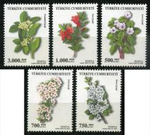 TURKEY 2003 (**) - Mi. 3348-52, Fruit Flowers - Unused Stamps