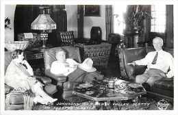 248819-California, Death Valley, RPPC, Scotty´s Castle, Living Room, Scotty With The Johnsons, Frashers Photo - Death Valley