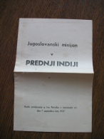 Jugoslovanski Misijon V PREDNJI INDIJI;Radio Predavanje G.Iva Persuha V Nacionalni Uri - Slawische Sprachen