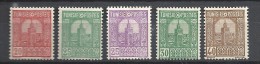 1926  - 1928 Tunisie N° 126 à 128 130 131 Nf* . Grande Mosquée De Tunis . - Unused Stamps