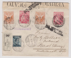 Italien 1916-08-01 R-Zensur Brief Nach Basel Mit Mi. # 12c + 2 X Mi. # 122 + 124 - Sonstige & Ohne Zuordnung