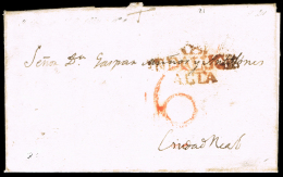 CORDOBA PREF. - CABRA PE 1 R - 1834 CARTA CIRC. A CIUDAD REAL + PORTEO 6 - ...-1850 Prefilatelia