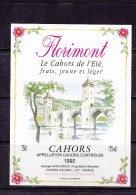 ETIQUETTE NEUVE CAHORS Florimont 1992 Georges VIGOUROUX 12cmx9cm - Cahors