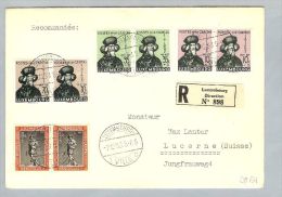 Luxemburg 1938-12-07 R-Satzbrief Paare Kinderhilfe Nach Luzern - Briefe U. Dokumente