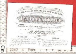 Carte Porcelaine C1850  ANVERS  Antwerpen Schalls J. C. Dela Hault  Marché Au Lait - Laine  Flanelle Porseleinkaart - Porzellan