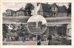 Holthusen Bei Schwerin Bahnhof Kaufmann Gasthof Oesterhellweg Kriegerdenkmal Ungelaufen - Schwerin