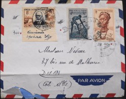 Enveloppe Par Avion 1954 - 3 Timbres A.O.F. - - Covers & Documents