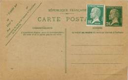 LOT DE 7 ENTIERS POSTAUX 5 PASTEURS 20C VERT  ET 2 SEMEUSES10C ROUGE - Lots Et Collections : Entiers Et PAP