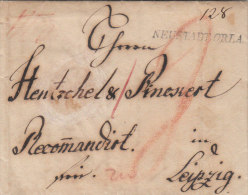 Sachsen-Weimar Thurn & Taxis NEUSTADT ORLA 1828 Einschreiben Nach Leipzig, Feuser 2460-1 (n138) - Prephilately