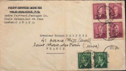 Enveloppe Timbrée - 6 Timbres Du Canada - Cachet Isle Maligne Datée Du 28.03.1952 - - Lettres & Documents
