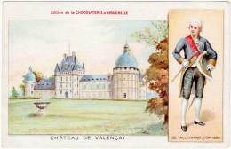 Cpa Pub Chocolaterie D'Aiguebelle, Château De Valençay, De Talleyrand ( PUB ) - Publicité