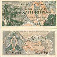 Indonesia P78, 1 Rupiah, Rice Workins, 1961, UNC - Indonesien