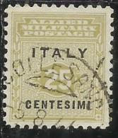 OCCUPAZIONE ANGLO-AMERICANA SICILIA 1943 CENT. 25 USATO USED OBLITERE´ - Occup. Anglo-americana: Sicilia