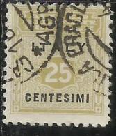 OCCUPAZIONE ANGLO-AMERICANA SICILIA 1943 CENT. 25 USATO USED OBLITERE´ - Occ. Anglo-américaine: Sicile