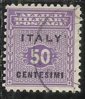 OCCUPAZIONE ANGLO-AMERICANA SICILIA 1943 CENT. 50 USATO USED OBLITERE´ - Anglo-american Occ.: Sicily