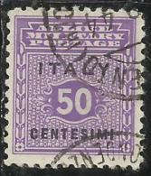 OCCUPAZIONE ANGLO-AMERICANA SICILIA 1943 CENT. 50 USATO USED OBLITERE´ - Anglo-american Occ.: Sicily