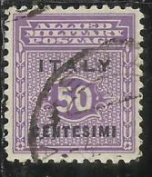 OCCUPAZIONE ANGLO-AMERICANA SICILIA 1943 CENT. 50 USATO USED OBLITERE´ - Anglo-american Occ.: Sicily