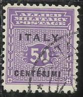OCCUPAZIONE ANGLO-AMERICANA SICILIA 1943 CENT. 50 USATO USED OBLITERE´ - Anglo-american Occ.: Sicily