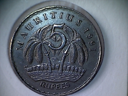Mauritius 5 Rupees 1991 - Mauricio