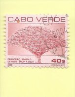 TIMBRES - STAMPS - CAP VERT / CAPE VERDE - 2000 -  ARBRE DRAGOEIRO - TIMBRES OBLITÉRÉ - Cape Verde