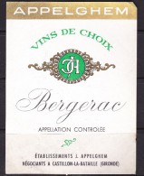 ETIQUETTE VIN NEUVE BERGERAC J.Appelghem à Castillon La Bataille - Bergerac