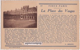 Cpa 75 Vieux Paris  La Place Des Vosges  (voir Scan Recto-verso) - Arrondissement: 03