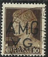 VENEZIA GIULIA 1945 - 1947 TRIESTE AMGVG AMG VG POSTA ORDINARIA CENT. 10 (I) USATO USED OBLITERE´ - Gebraucht