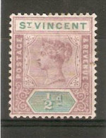 ST VINCENT 1899 ½d  SG 67 MOUNTED MINT - St.Vincent (...-1979)