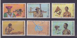 Botswana 6 V. Mnh  1978 Okawango-delta Map Costumi - Geography
