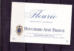 ETIQUETTE VIN NEUVE FLEURIE  Bouchard Ainé & Fils à Beaune Imprimerie Jacquelin - Beaujolais