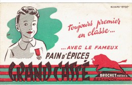 Buvard Pain D'Epices BROCHET " Toujours Premier En Classe ....avec Le Fameux ..." - Pan De Especias