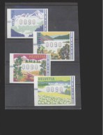 Schweiz ** 7-10 Automatenmarken Landschaften 1996 - Francobolli Da Distributore