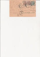 ENTIER POSTAL ALLEMAND - AVEC COMPLEMENT TIMBRES N° 67 X2 -OBLITERATION BUREAU AMBULANT STRASBOURG -BASEL 1912 - Briefe U. Dokumente