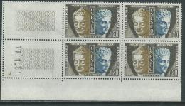 France Service N° 22 XX, UNESCO  0.20  F , En Bloc De 4 Coin Daté Du 11 . 1 . 61 , 1 Trait Sans Charnière, TB - Dienstzegels