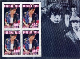 BURKINA FASO Les Rolling Stones. Feuillet Collectf  Emis En 1995. ** MNH - Zangers