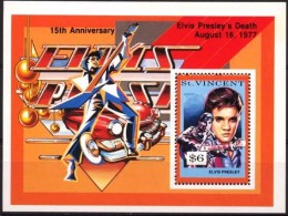 SAINT VINCENT 15e Anniversaire De La Mort D´Elvis Presley. Cinéma.  ** MNH. - Elvis Presley