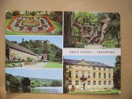 Greiz (Thüringen) - Leninpark - 5-Bild-Karte - 1984 - (D-H-D-Th21) - Greiz