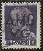 VENEZIA GIULIA 1945 - 1947 TRIESTE AMGVG AMG VG POSTA ORDINARIA LIRE 1 LIRA USATO USED OBLITERE' - Gebraucht