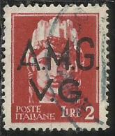 VENEZIA GIULIA 1945 - 1947 TRIESTE AMGVG AMG VG POSTA ORDINARIA LIRE 2 USATO USED OBLITERE´ - Gebraucht