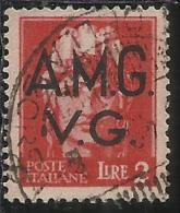 VENEZIA GIULIA 1945 - 1947 TRIESTE AMGVG AMG VG POSTA ORDINARIA LIRE 2 USATO USED OBLITERE´ - Usati