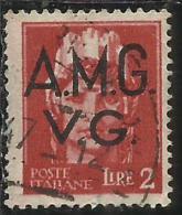 VENEZIA GIULIA 1945 - 1947 TRIESTE AMGVG AMG VG POSTA ORDINARIA LIRE 2 USATO USED OBLITERE´ - Gebraucht