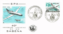 SPA : 40ème Anniversaire SABENA 1/9/63 - Covers & Documents