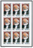 Korea 1983, SC #2280, Imperf M/S Of 9, Karl Max - Karl Marx