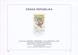 Czech Rep. / First Day Sheet (2008/14 A) Trebon: Protecting Nature - Trebon, County Ponds And Swimming Hole - Climbing Birds