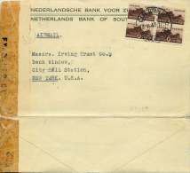 1943  Censored  Air Letter From S.A. To USA Block Of 2 Bilingual Pairs SG 104 Small Size 1/- Tank - Covers & Documents