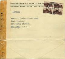 1943  Censored  Air Letter From S.A. To USA Block Of 2 Bilingual Pairs SG 104 Small Size 1/- Tank - Briefe U. Dokumente